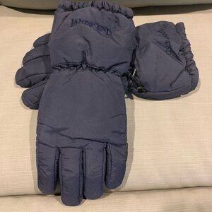 Lands' End Men's Navy Blue Insulated Winter Gloves